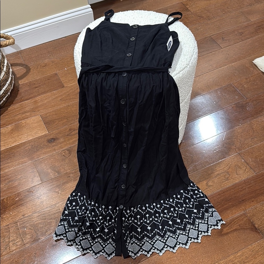 Old Navy Black Smocked Dress